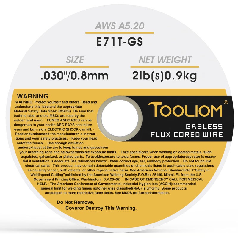 TOOLIOM E71T-GS .030"" Diameter 2-Pound Spool Flux Core Self-shielded Carbon Steel MIG Welding Wire - Image 5